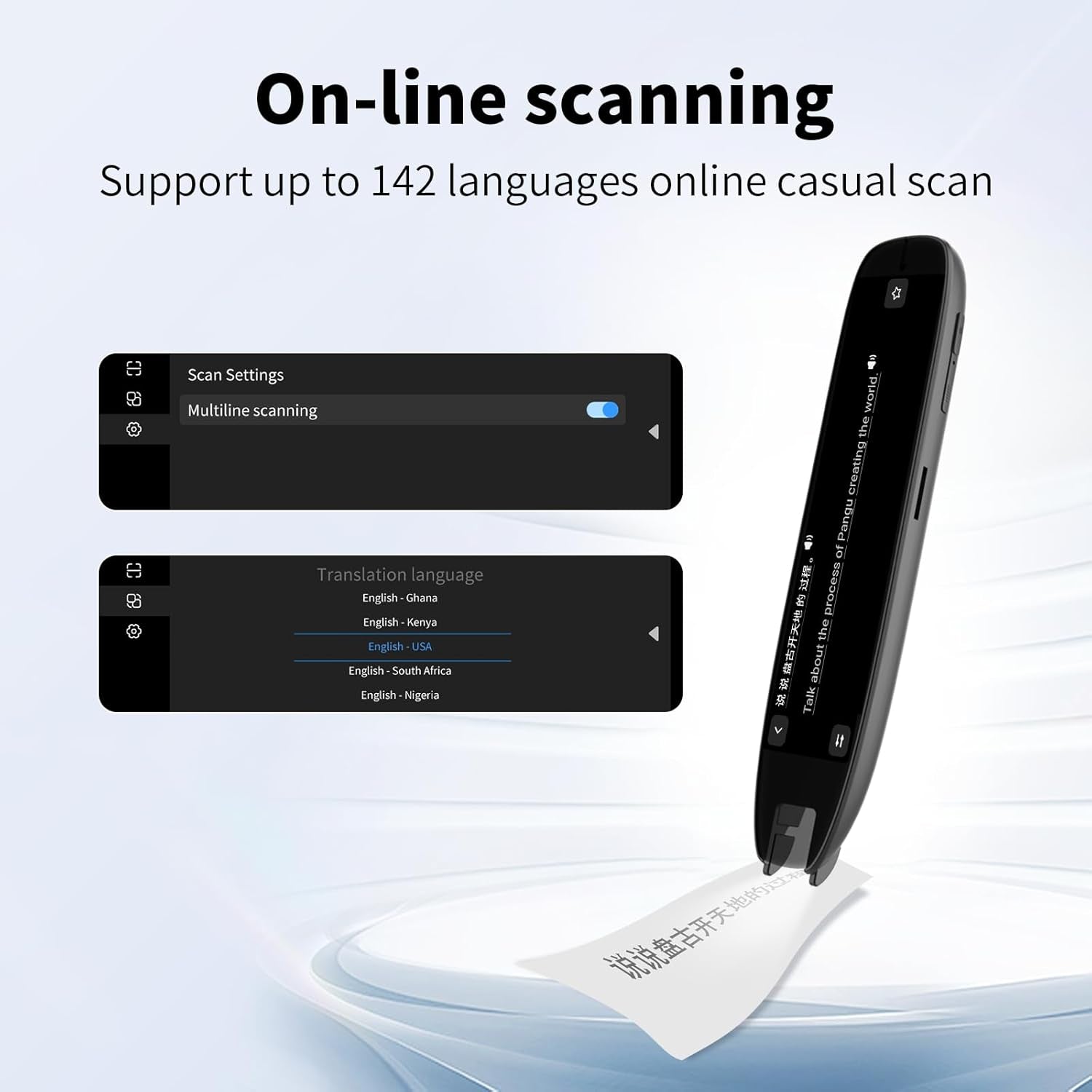 Translation Pen, 142 Language Translation Devices Translator Pen, Text Extract Pen, Pen Scanner for Travel Learning and Reading Disabilities Translation Pen